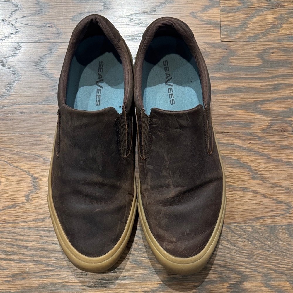 SeaVees Men's Dark Brown Slip-On Loafers